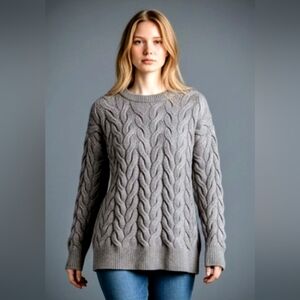 Philosophy Cable Knit Sweater Size 1X Grey